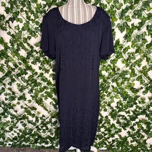 Vintage black lace midi dress